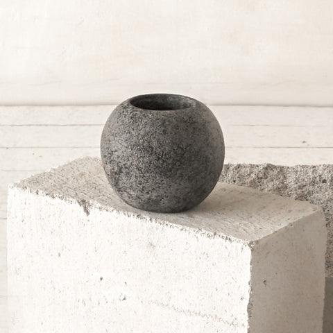 Mineral Candle Holder Grey